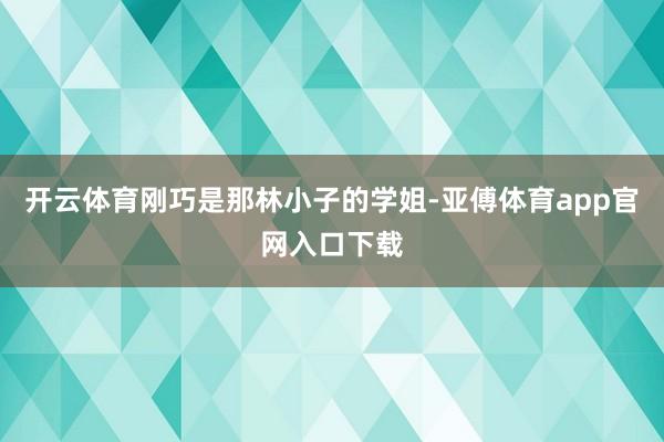 开云体育刚巧是那林小子的学姐-亚傅体育app官网入口下载